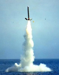 Крылатая ракета Tomahawk стартует из-под воды