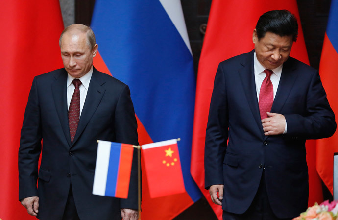 В.В. Путин и Си Цзиньпин после переговоров в Шанхае